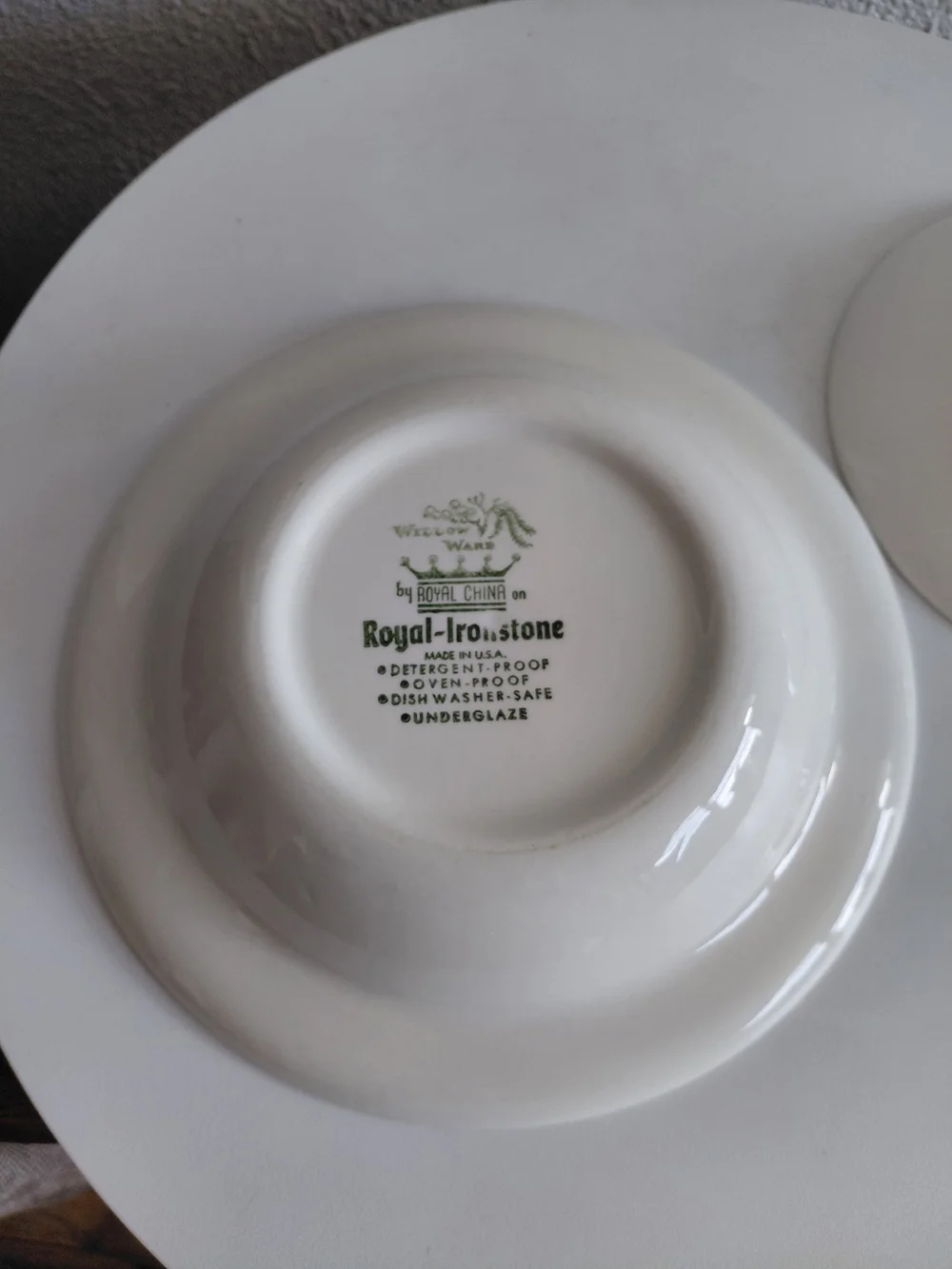Vtg Willow Ware Royal China Royal Ironstone 2 Matched Dinner Plates
